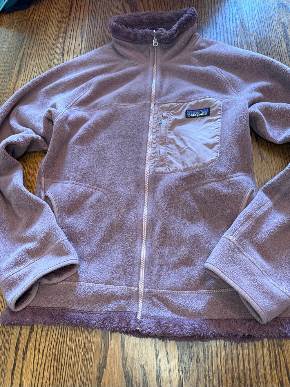 Patagonia Reversible High Pile Fleece Jacket Women M Mauve Gorpcore